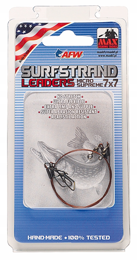 

Przypon Surfstrand 7x7, 45 kg – 30 cm, Max Fishing