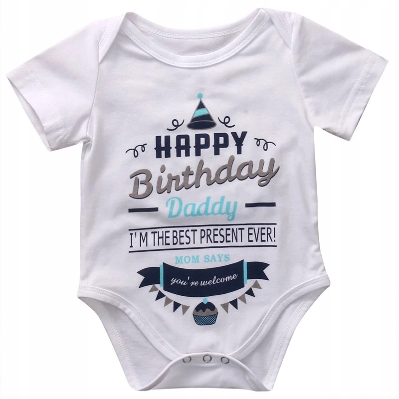 

Body na urodziny taty ojca z napisem happy 80 cm