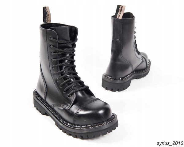 KULTOWE WYSOKIE GLANY STEEL-NOSE 067 CZARNY 39 Rozmiar 39