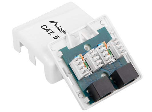 

Gniazdo natynkowe Lanberg 2x RJ-45 Kat. 5e Utp