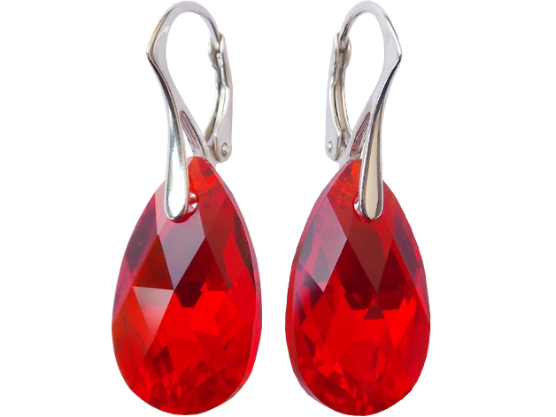 

Kolczyki Swarovski Migdał 22mm Light Siam Ab