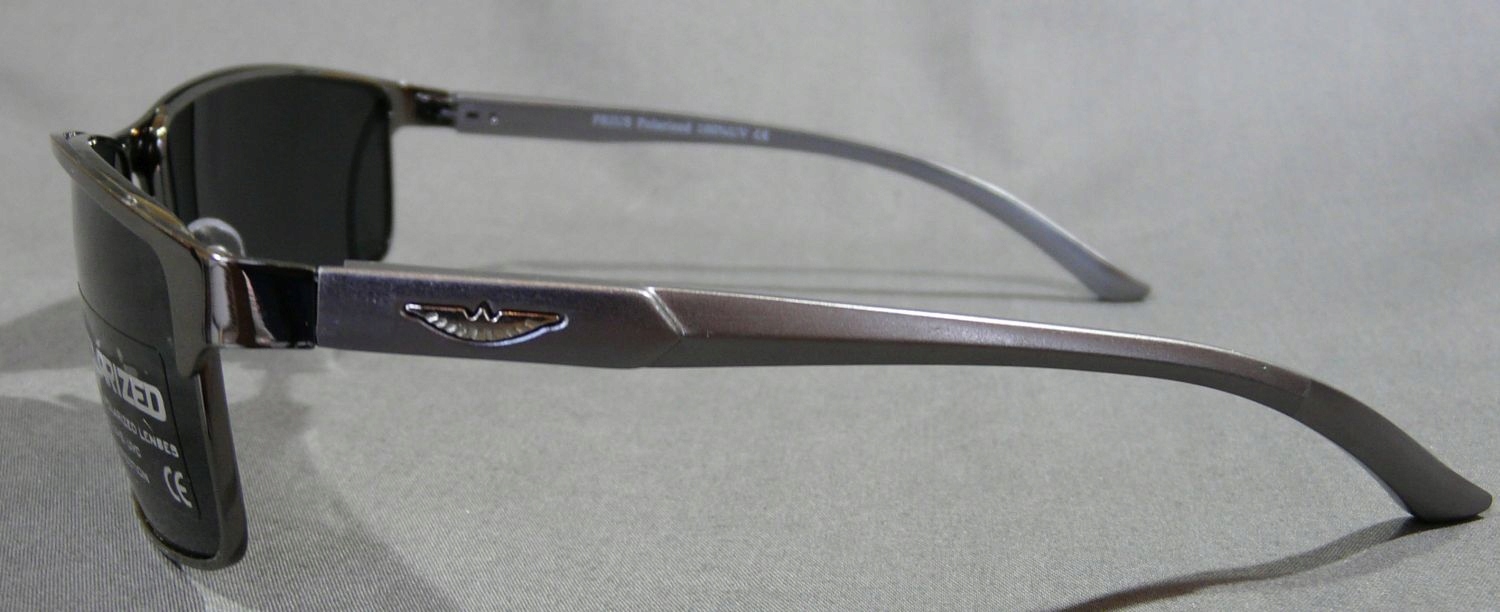 OKULARY MĘSKIE POLARYZACYJNE PRIUS FLEX ETUI BLACK Fason pilotki (aviatory)