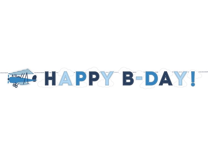 

Baner urodzinowy Happy Day samolocik urodzinowe