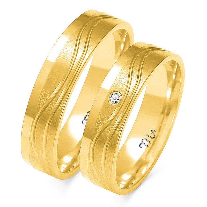 Zlaté Prsteny 14K 4 mm Brylant id A-223