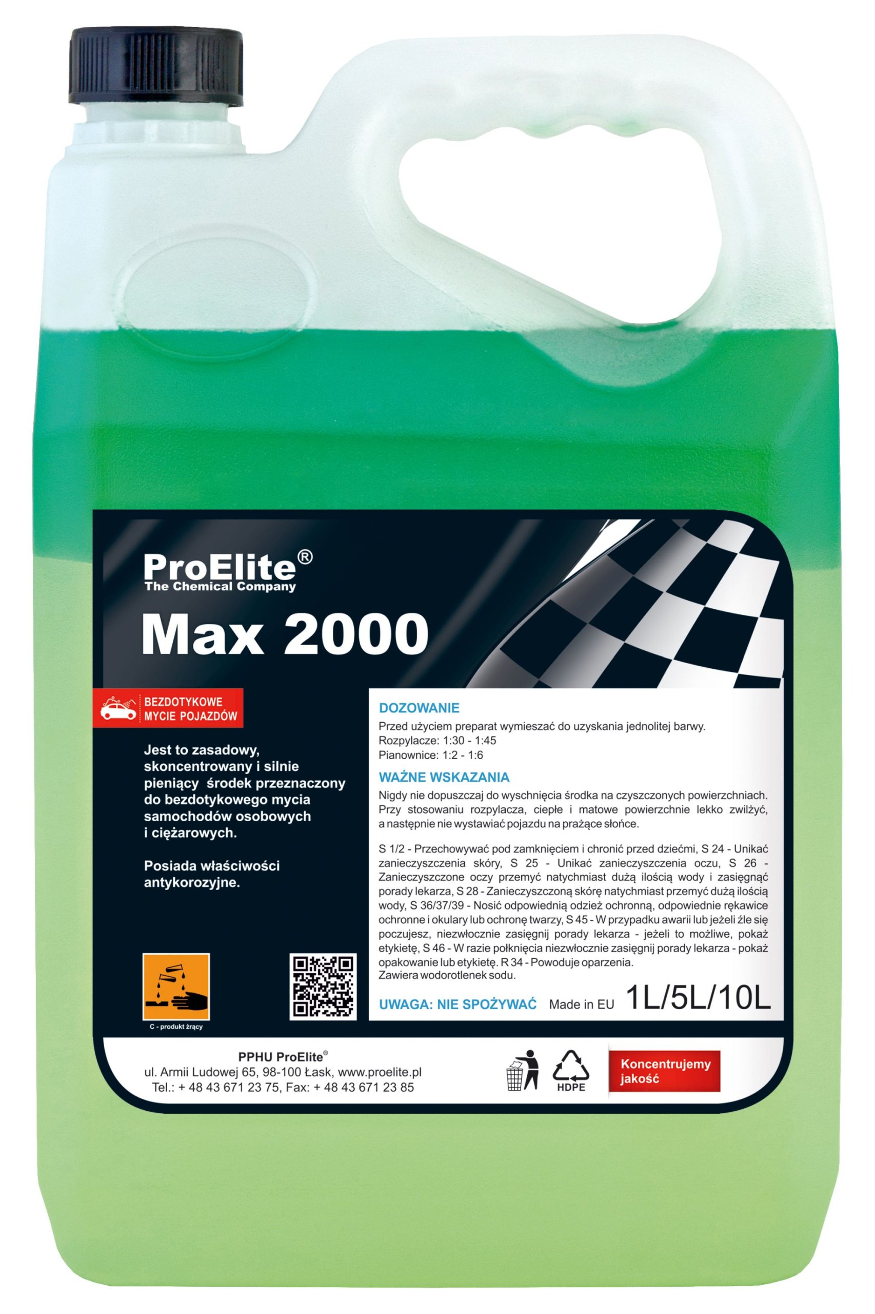 

Proelite Max 2000 5 L bezdotykowe mycie pojazdów