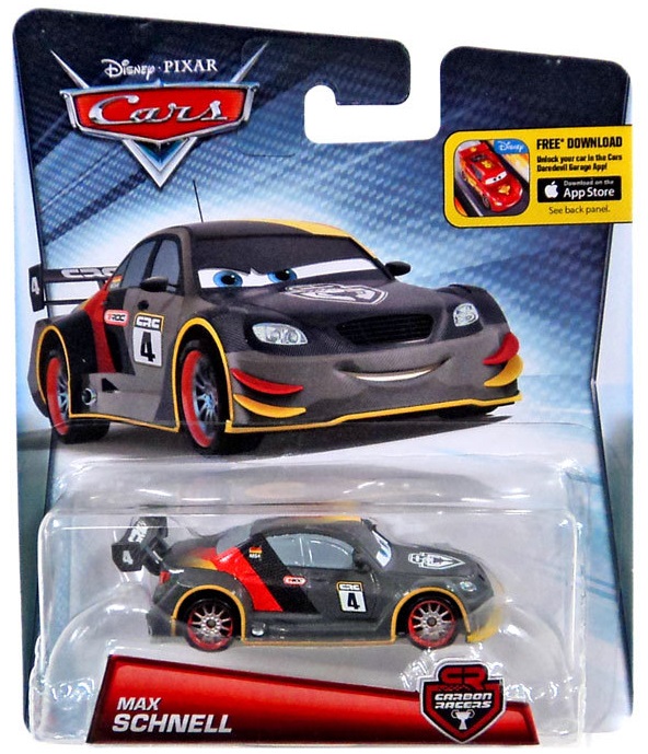 Max Schnell Carbon Racers Автомобильные автомобили 1:55 Mattel