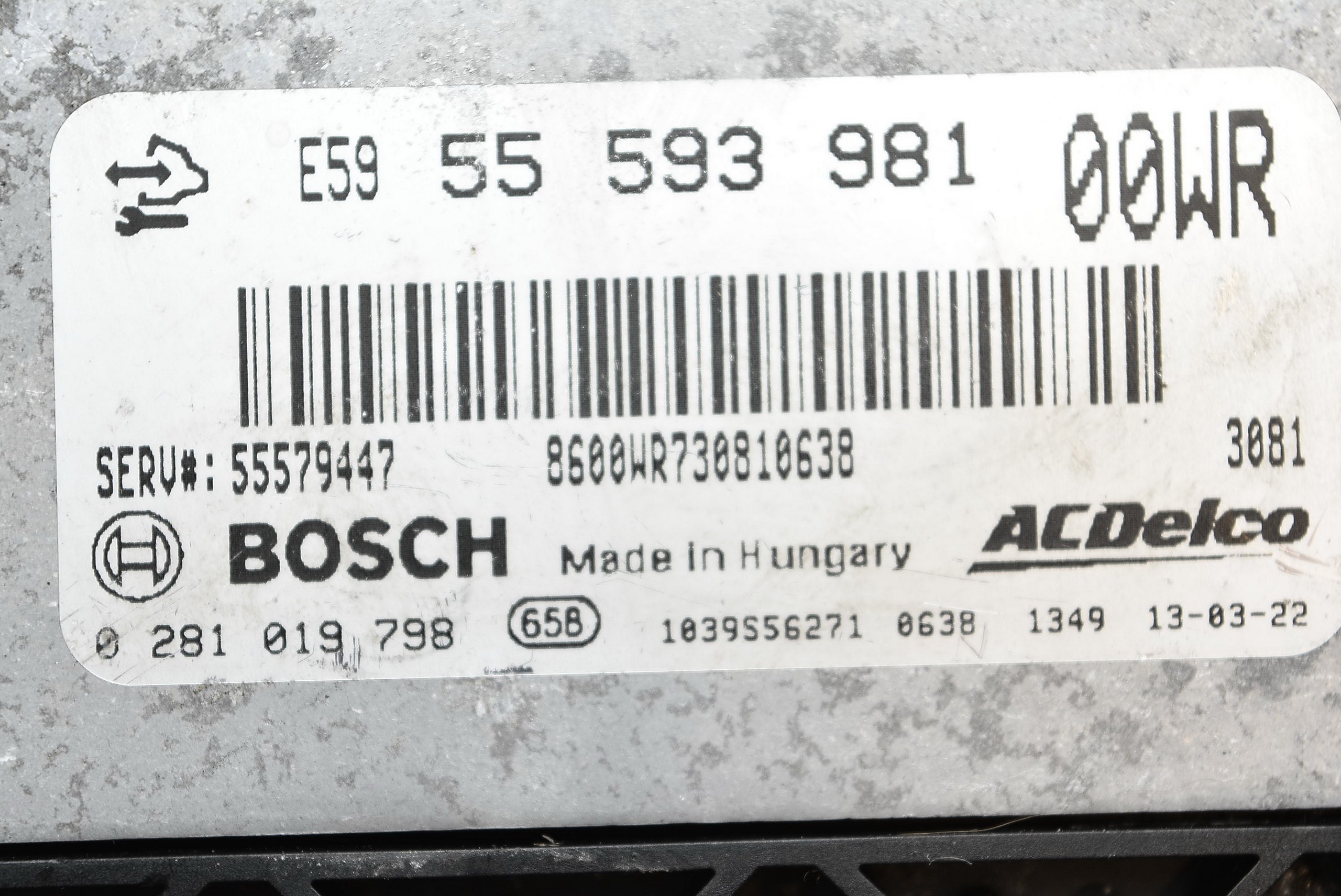 komputer OPEL CORSA D 1.3 CDTI 55593981 0281019798 Producent części Opel OE