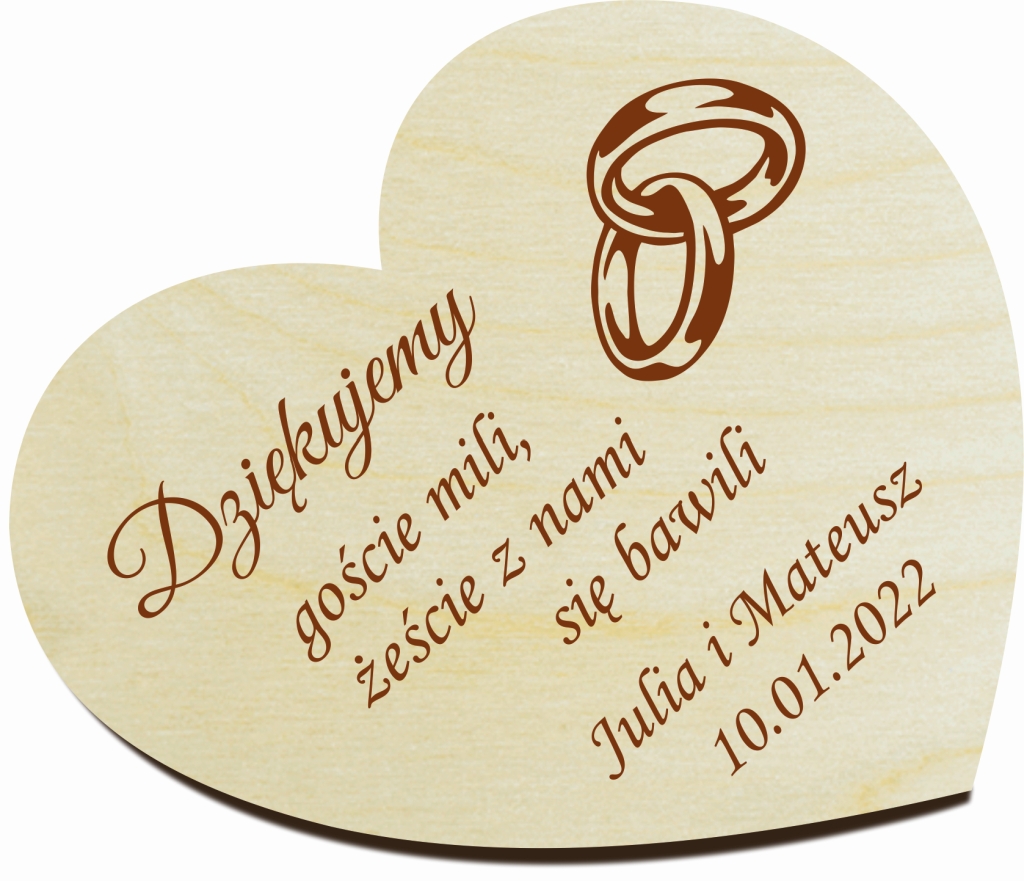 

Magnes na lodówkę Podziękowanie Gości Ślub Wesele