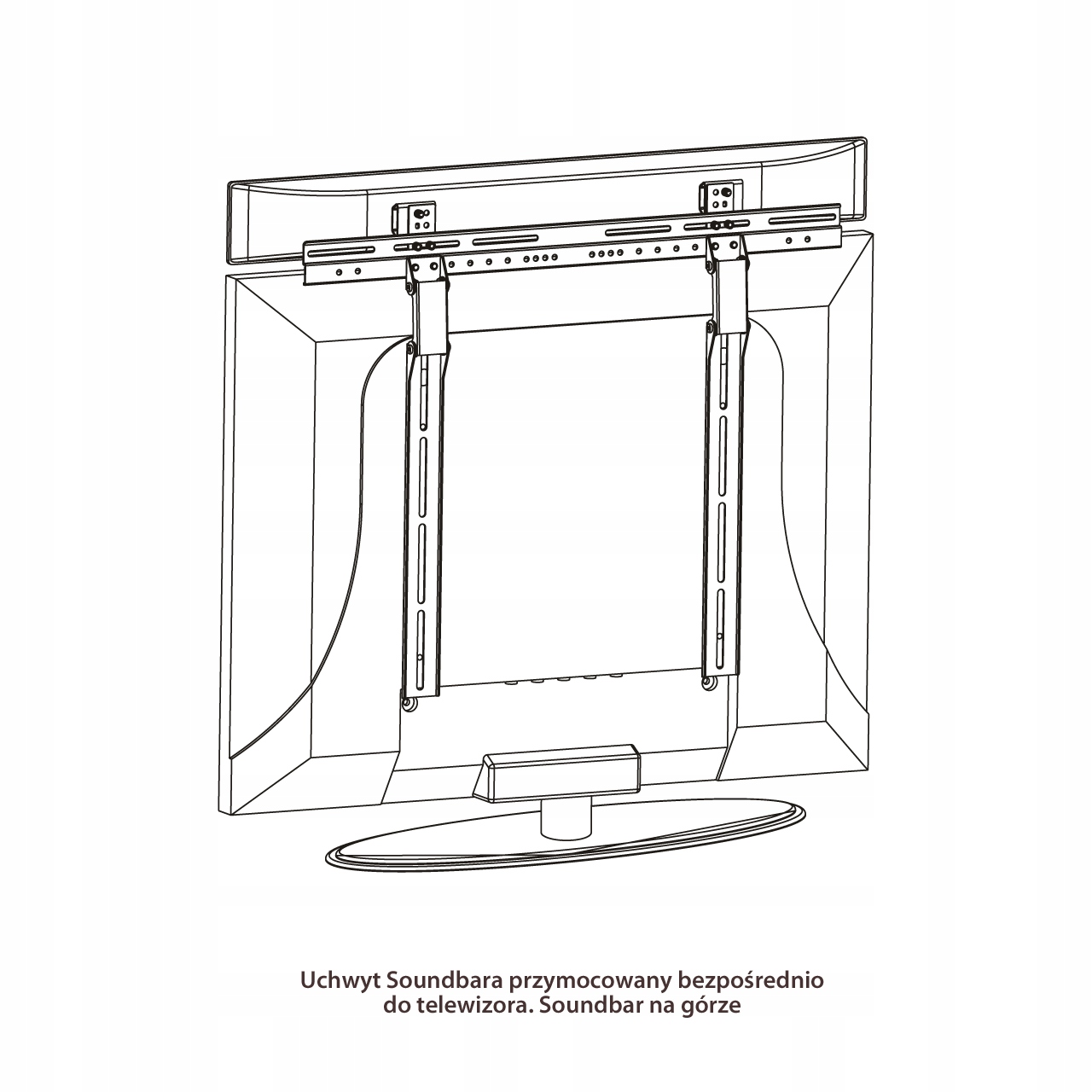 UCHWYT DO GŁOŚNIKA TYPU SOUNDBAR ART G-03 Odległość od ściany 0 mm