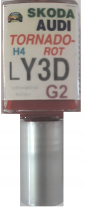 AUDI SKODA LY3D H4 G2 TORNADOROT LAKIER SAMOCHODOWY ZAPRAWKA ARASYSTEM 10ML