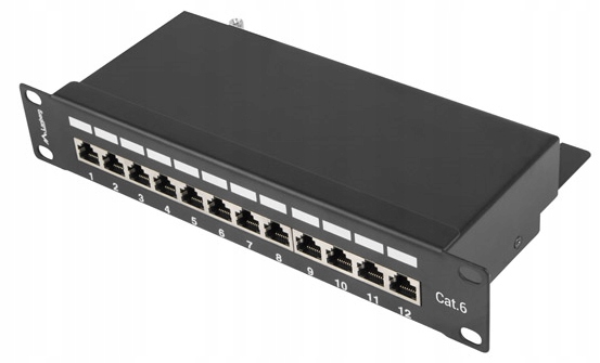 

Patch Panel 12x 10'' 1U KAT.6 Ftp czarny Lanberg