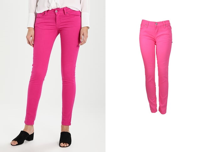 

Cubus spodnie jeansy skinny Rurki Neon Róż Xs W26