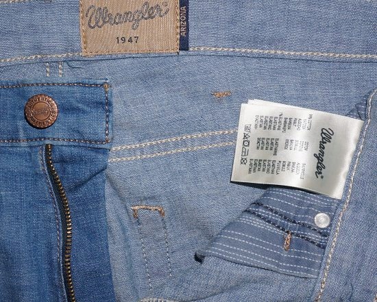 WRANGLER ARIZONA jeansy stretch niebieskie W30 L34 Wzór dominujący inny wzór