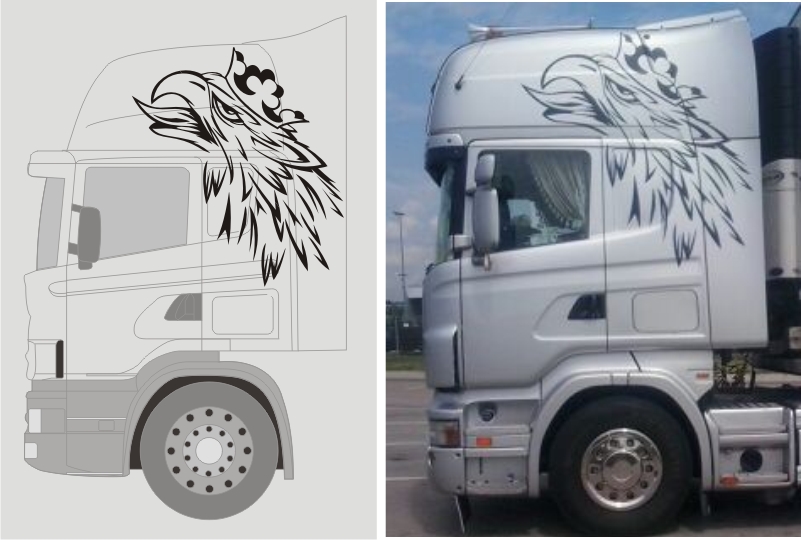 NAKLEJKI SCANIA GRYF ORZEL NA KABINE gratis Manufacturer Rozglos