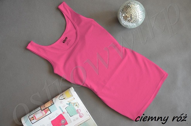 TOP KOSZULKA BOKSERKA BAWEŁNA JAKOŚĆ - BEZ DOPŁAT Rękaw bez rękawów