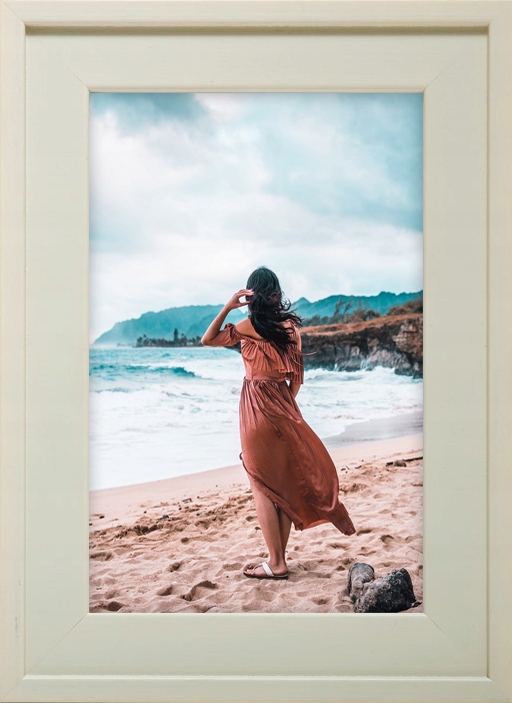 

Ramka Na Zdjęcia Kremowa Rama Drewniana 18x24