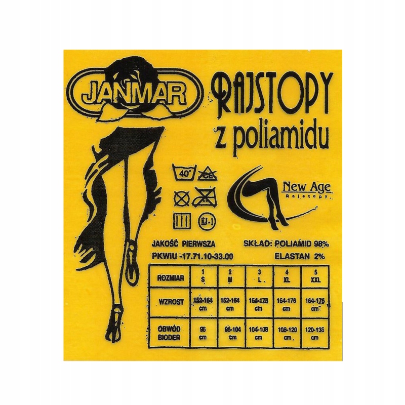 

6 szt Rajstopy elastil 20DEN 4 duż.klin ciemny beż