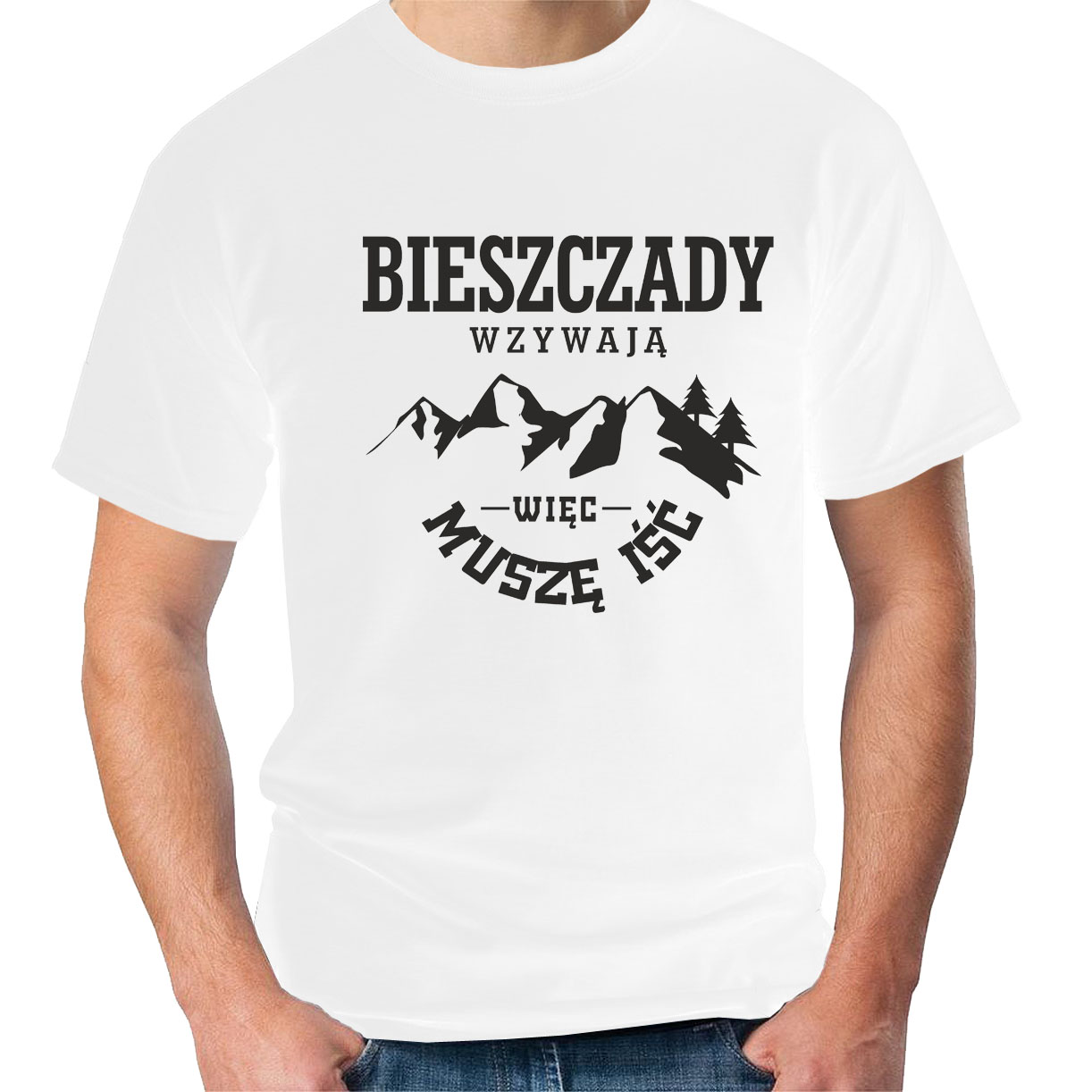 

koszulka z nadrukiem bieszczady, góry,chodź w góry