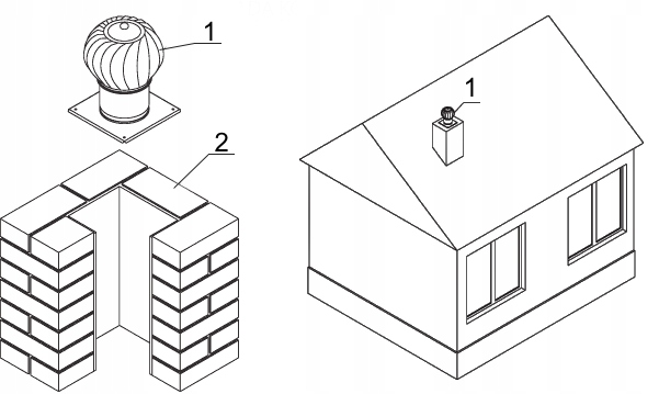OBROTOWA NASADA KOMINOWA WENTYLACYJNA 200 ALUMINIUM KULISTA 650m3/h ŁOŻYSKA Marka Prodmax