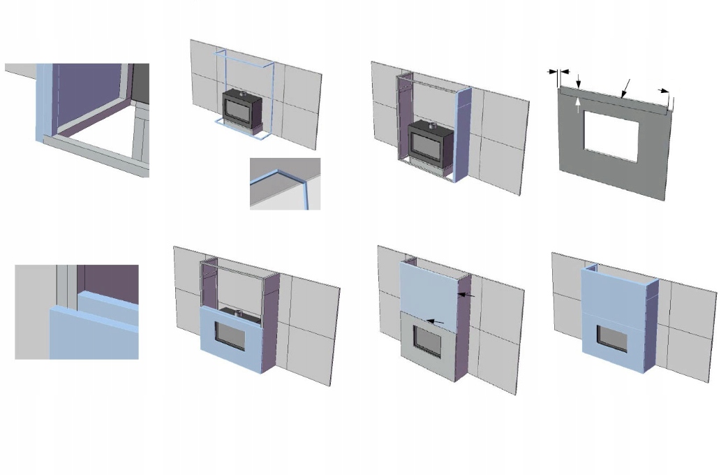 PŁYTA KOMINKOWA SKAMOL 11 PŁYT + AKCESORIA ZESTAW Stan opakowania oryginalne