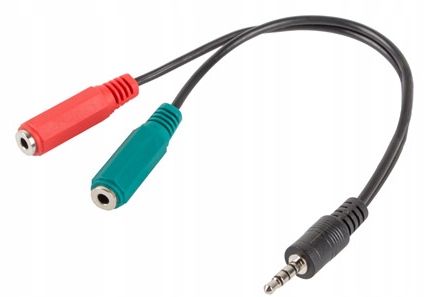 Adapter Jack Stereo Mini 4-PIN x2 20cm Lanberg