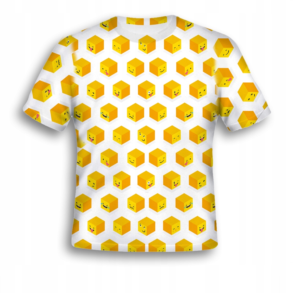 

Koszulka Full Print Emotikon Kostki XL Trwała