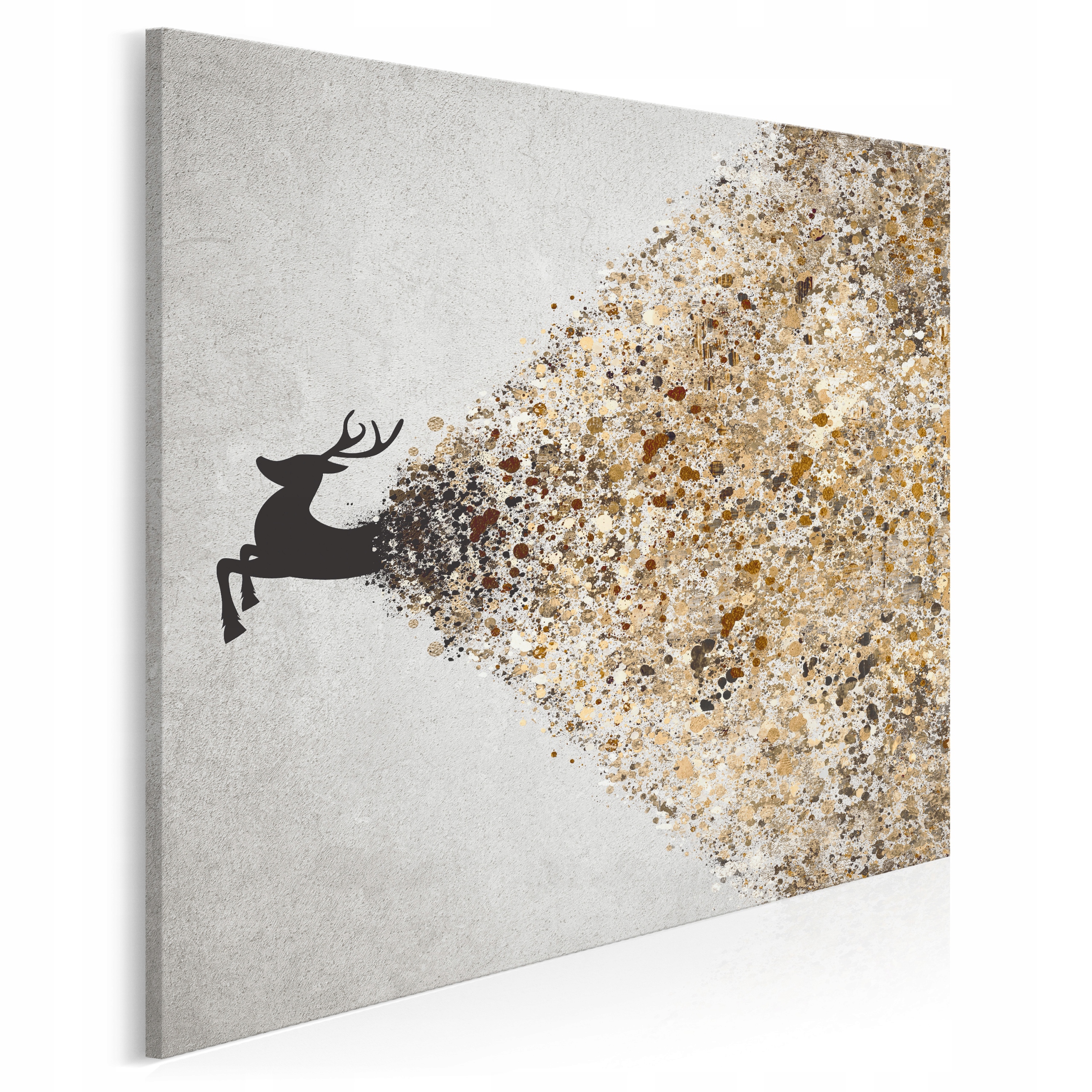 

49406 Obraz na płótnie Jeleń Beżowy Kropki