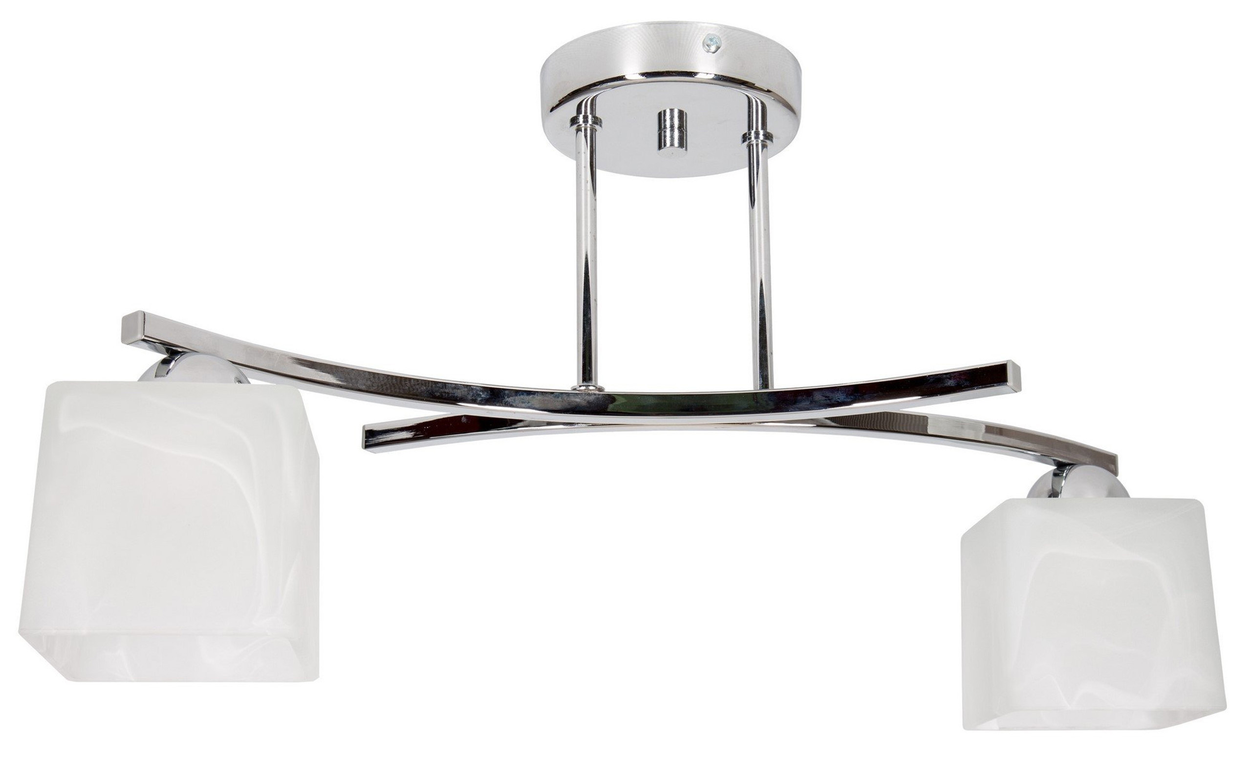 NOWOCZESNA LAMPA WISZĄCA ŻYRANDOL PLAFON CHROM LED Długość/wysokość 32 cm