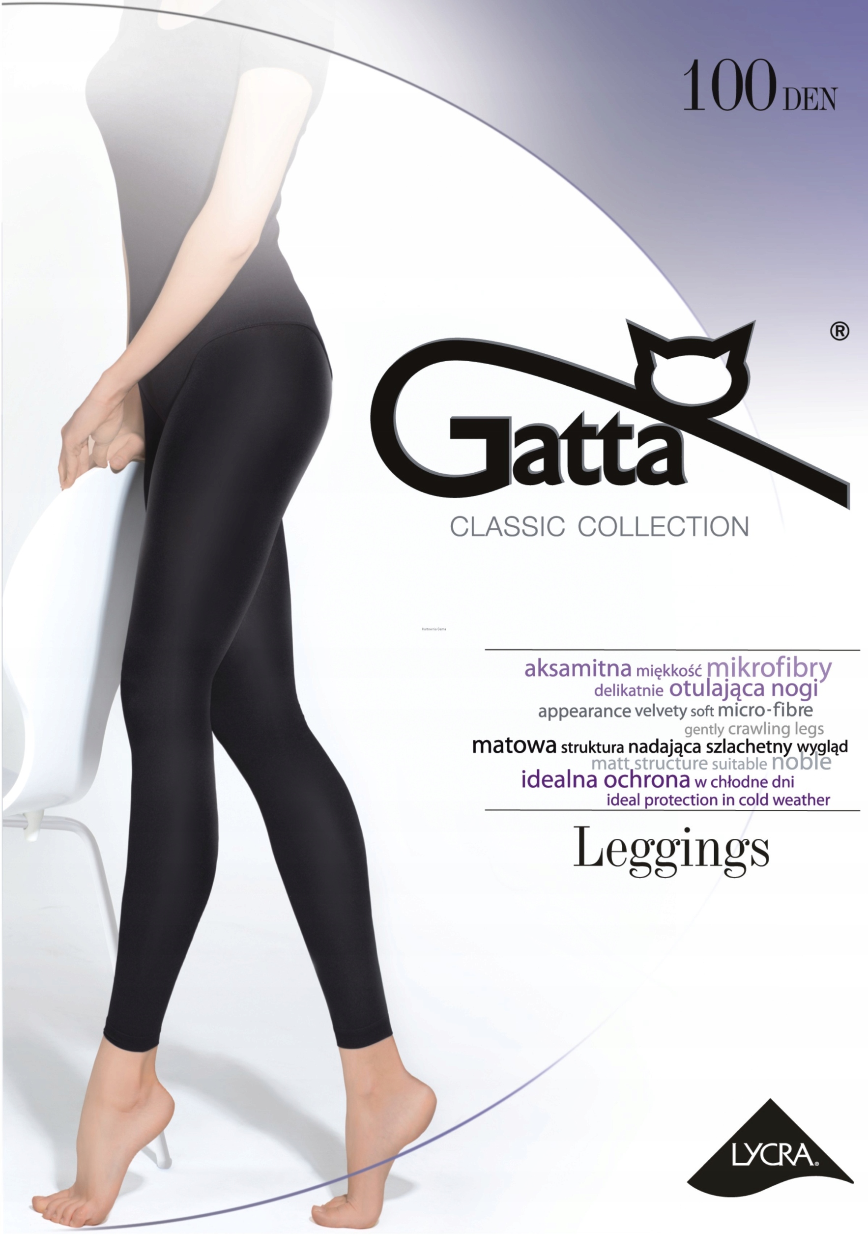 

Legginsy Gatta Leggings 100 Den czarne 2-S