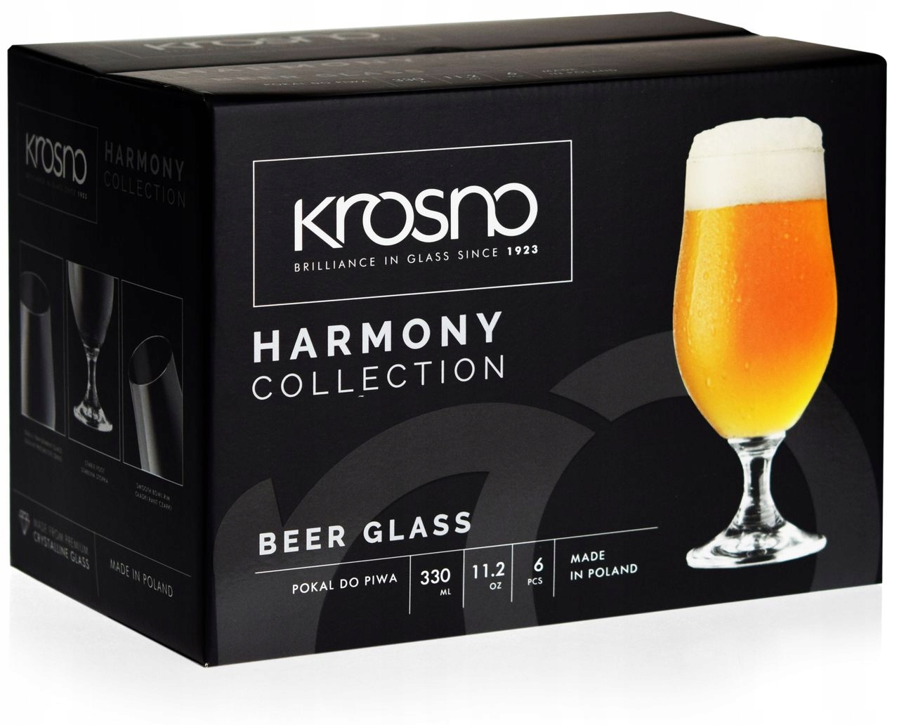 

Krosno Harmony pokale kufle szklanki do piwa 330ml