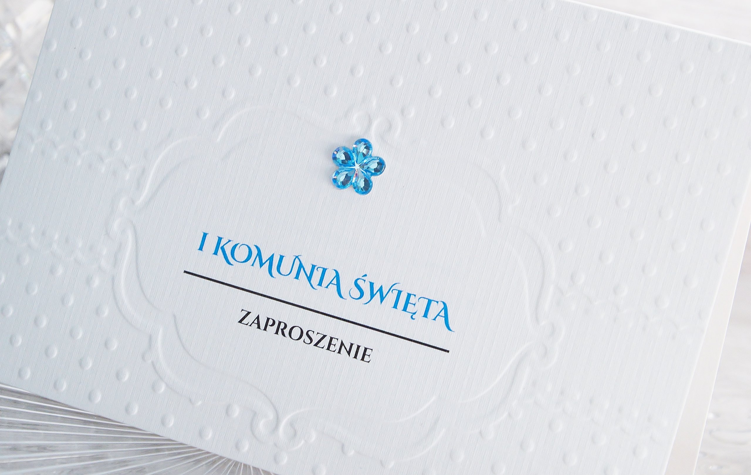 ZAPROSZENIA NA KOMUNIĘ ŚWIĘTĄ KOMUNIJNE FLOWER Szerokość produktu 14.9 cm