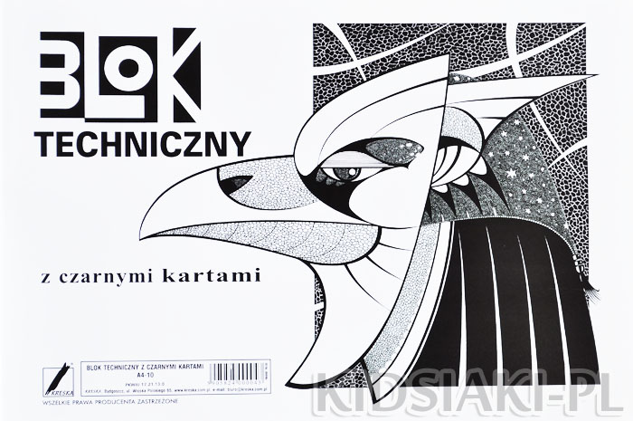 B51 BLOK TECHNICZNY Z CZARNYMI KARTKAMI A4 b2s Kod producenta 5905824000043