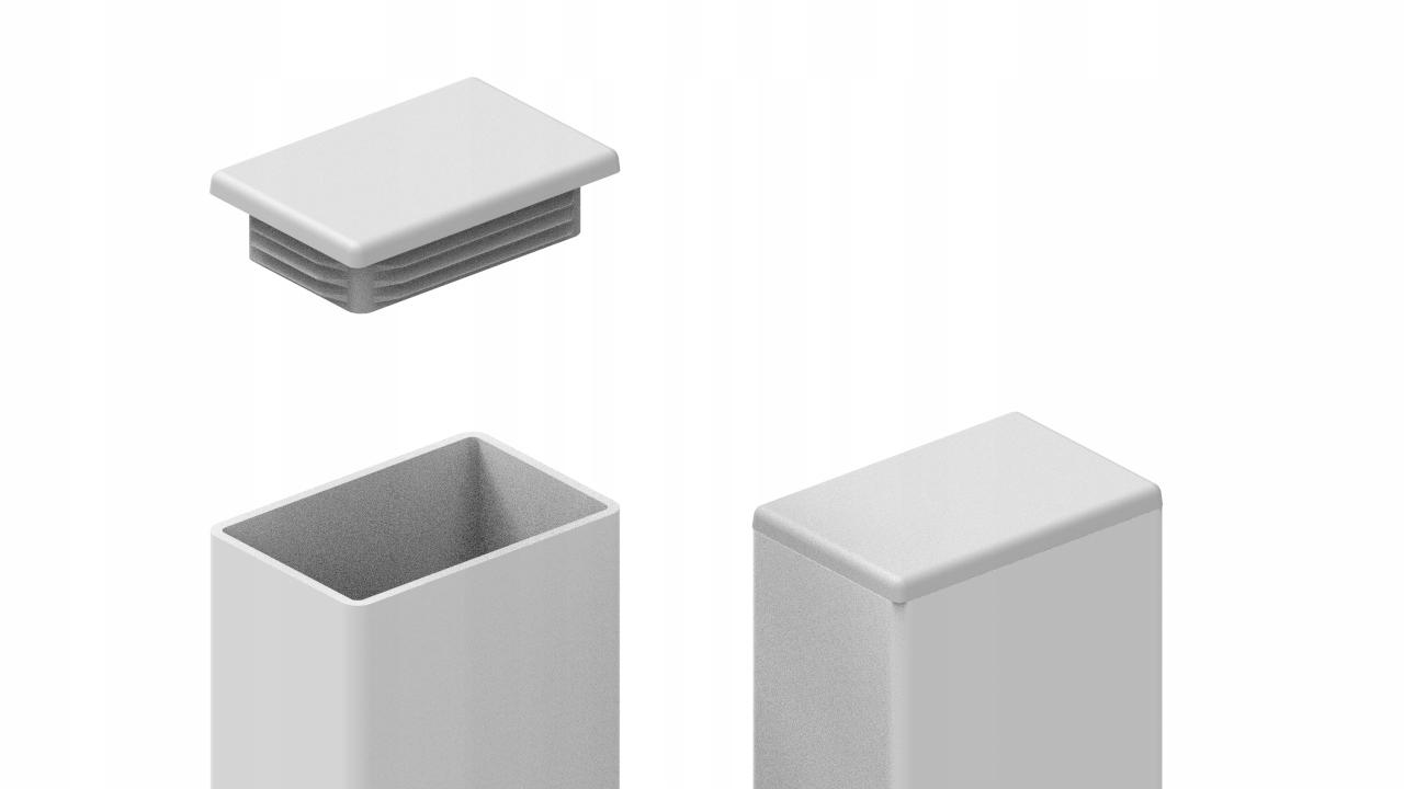 50x30 ZAŚLEPKI DO PROFILI - 10 SZT. BIAŁE Marka inna