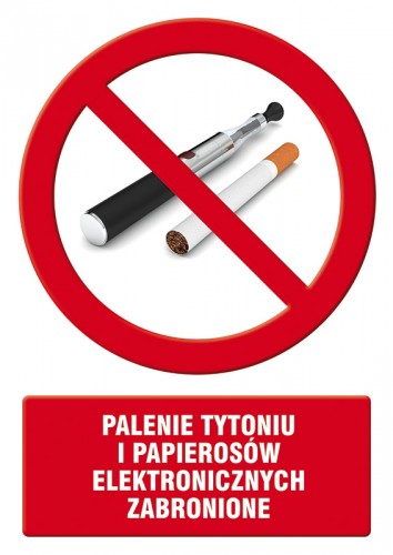 Palenie tytoniu i papierosów elektronicznych zabro