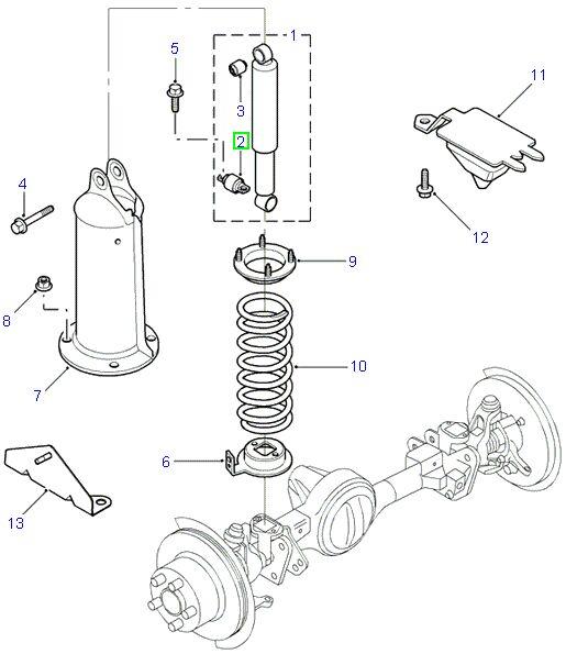ROA100040 - Передний амортизатор bushings Land Rover Discovery II