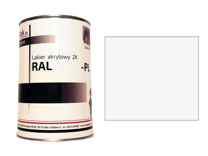 Lakier Akrylowy 2K RAL 9016 BIALY TRAFFIC WHITE 4L