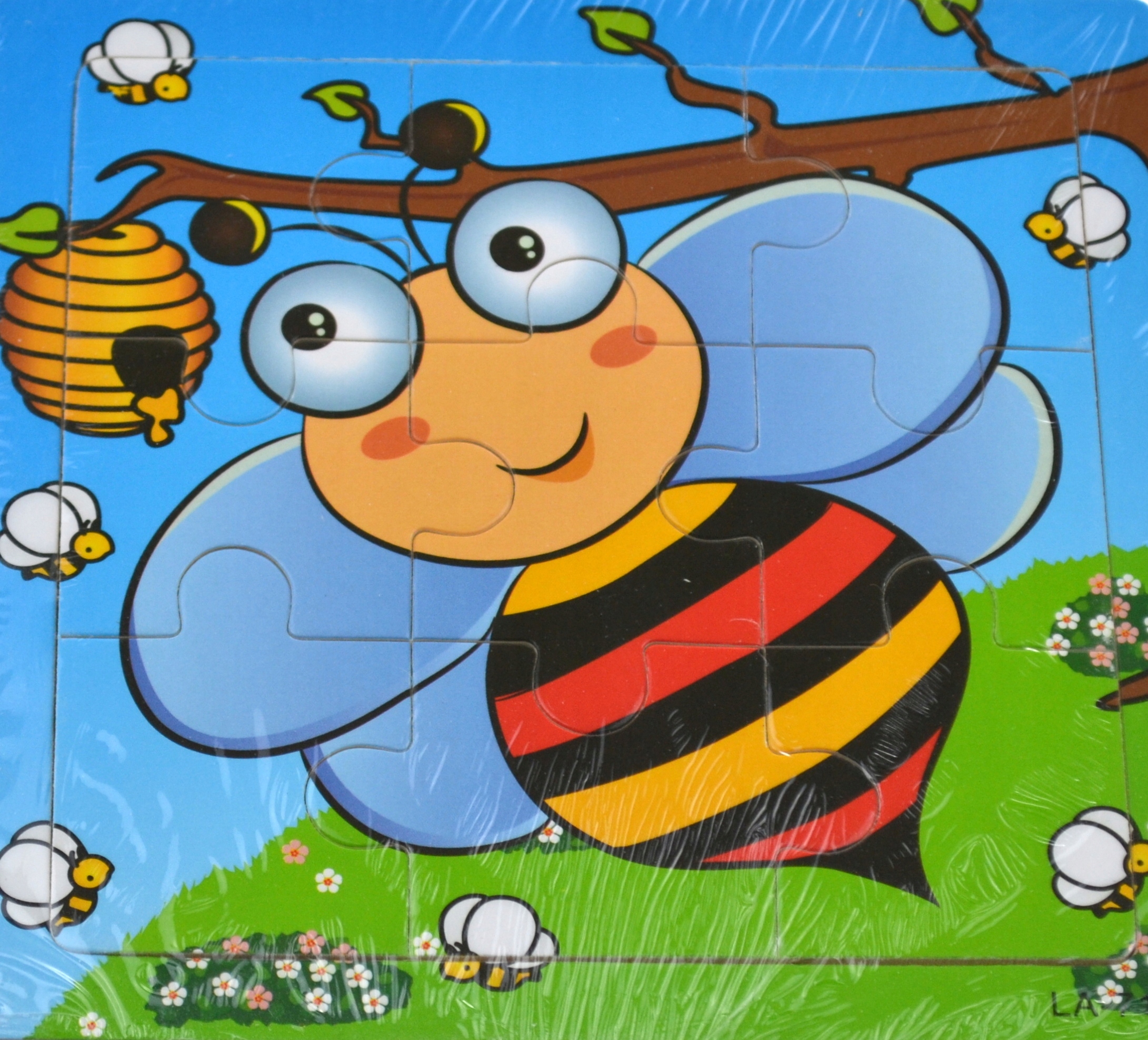 

Edukacyjne Puzzle Drewniane Układanka 9 el Bzyczek