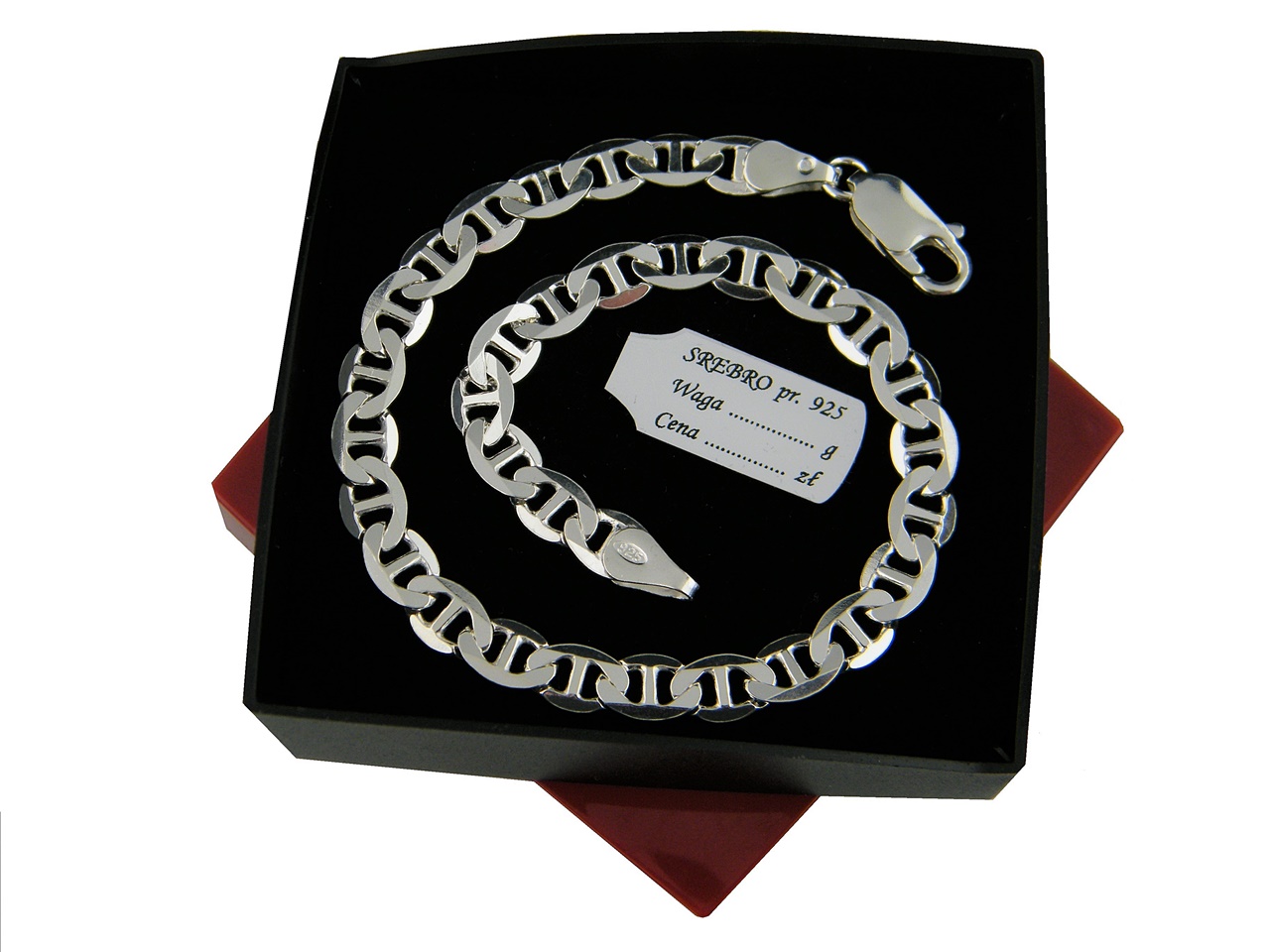 

Męska Srebrna Bransoletka pr.925 szer. 5,5mm /-50%