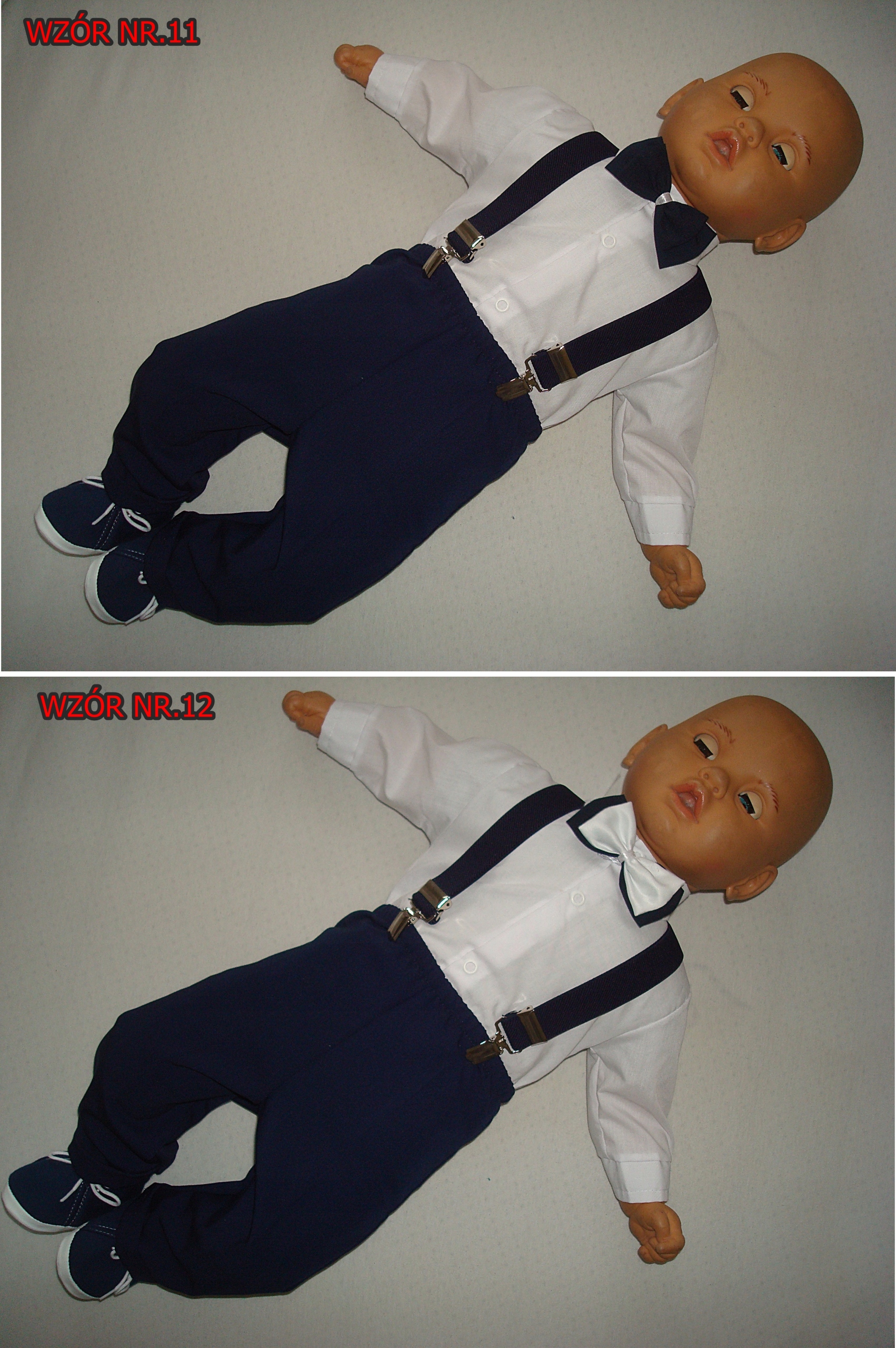 KOSZULO-BODY SPODNIE SZELKI MUSZKA DO CHRZTU r.62 Materiał dominujący bawełna