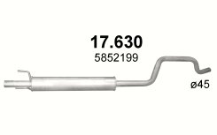 TŁUMIK ŚRODKOWY OPEL MERIVA 17.630