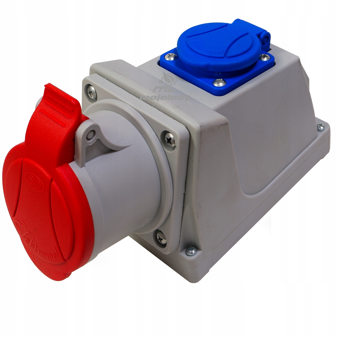 Pevná silová zásuvka 32A 4P, sada 1x230, stavební