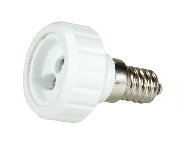 Adapter przejściówka E14 na GU10 ceramiczny (Adapter E14GU10) • Cena