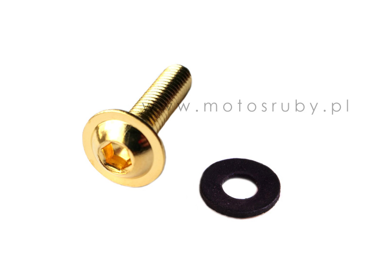 ZŁOTA ŚRUBA DO SZYB OWIEWEK M5 x 12 mm - 3szt Producent inny