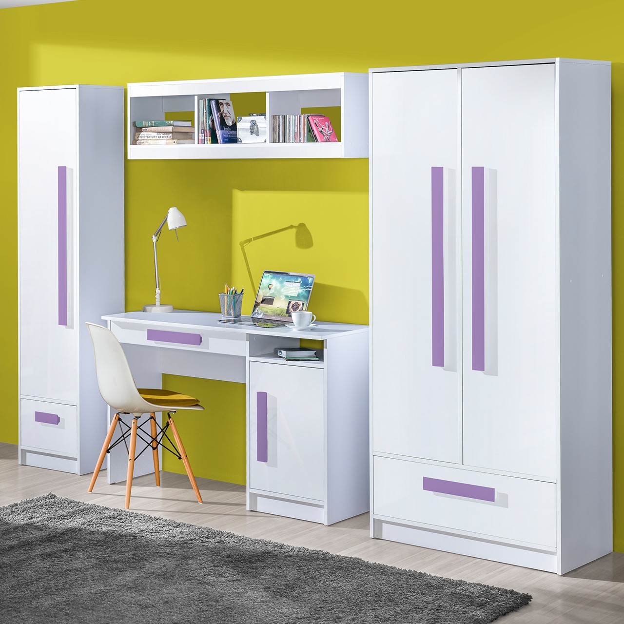 meble GULIVER GUL_10 półka biały / front połysk Marka Domel