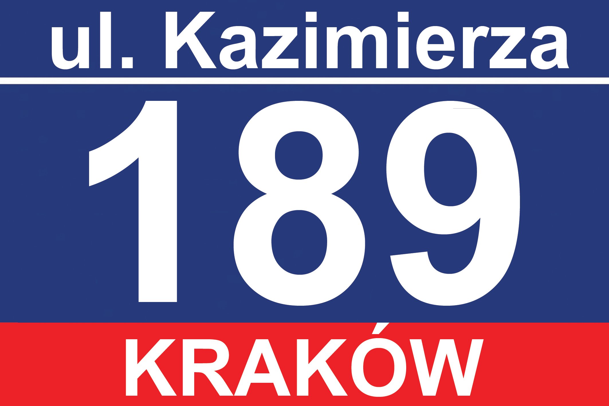 

Tabliczka Adresowa Z Ulicą Numerem Domu 30x20 Pcv