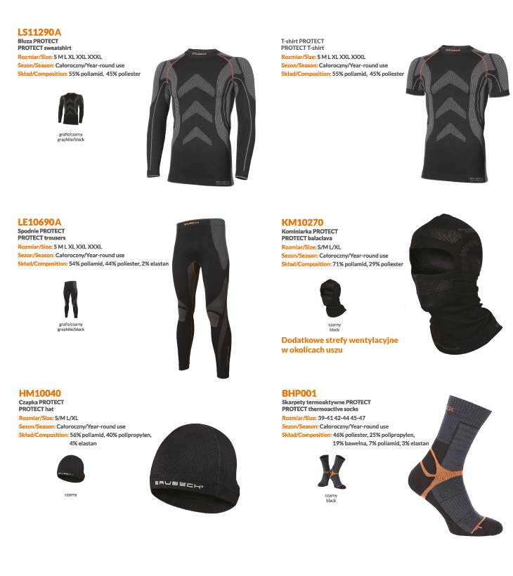 KOSZULKA OCHRONNA TERMOAKTYWNA BRUBECK PROTECT XL Rozmiar XL