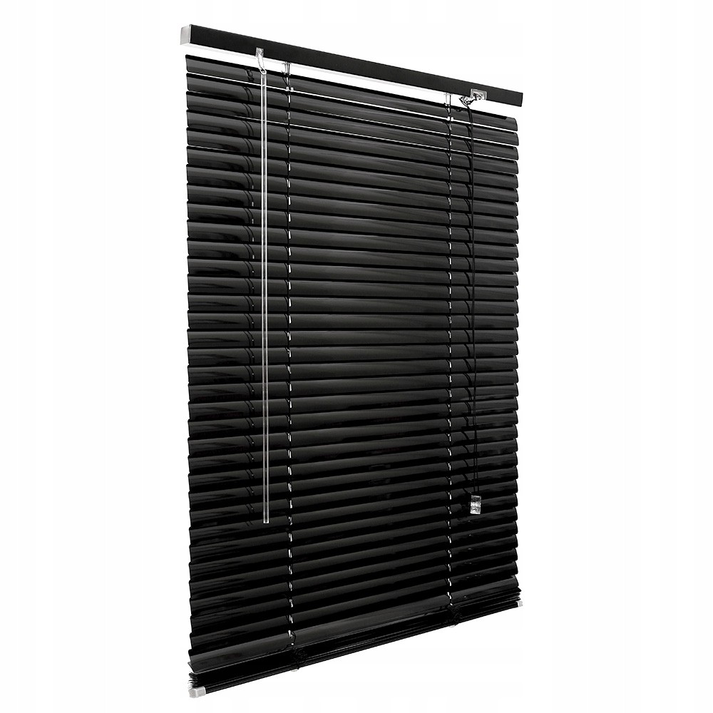 

Żaluzja na Okno Aluminiowe 120x220cm, 25mm Czarny
