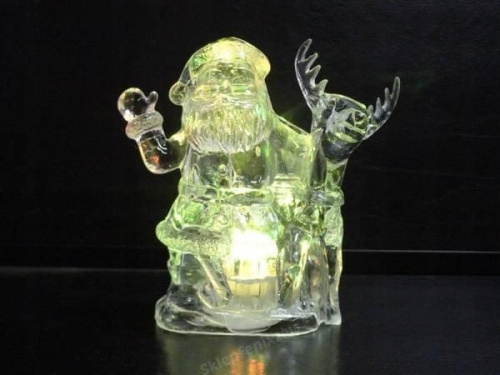 MIKOŁAJ Z RENIFEREM ŚWIECĄCA OZDOBA LED | 3177 I Marka inna