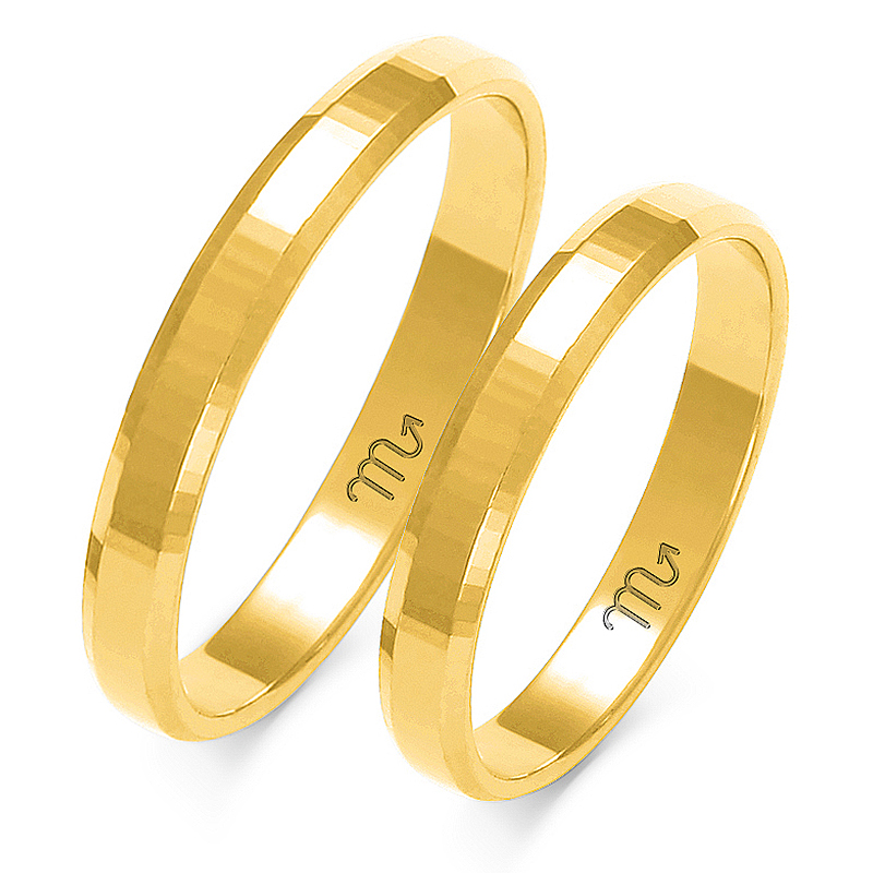 Zlaté Prsteny 14K Fázované 3,0mm id A-119