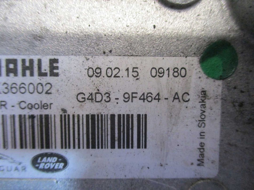 Radiatore / Raffreddatore EGR JAGUAR XE 2,0D G4D3-9F464-AC